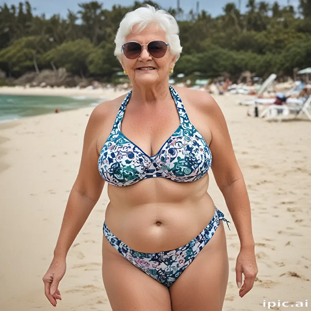 fat granny bikini