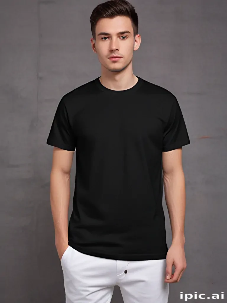 mockup tshirt black