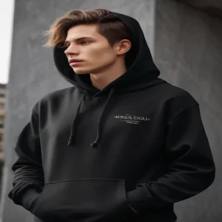 black hoodie mockup