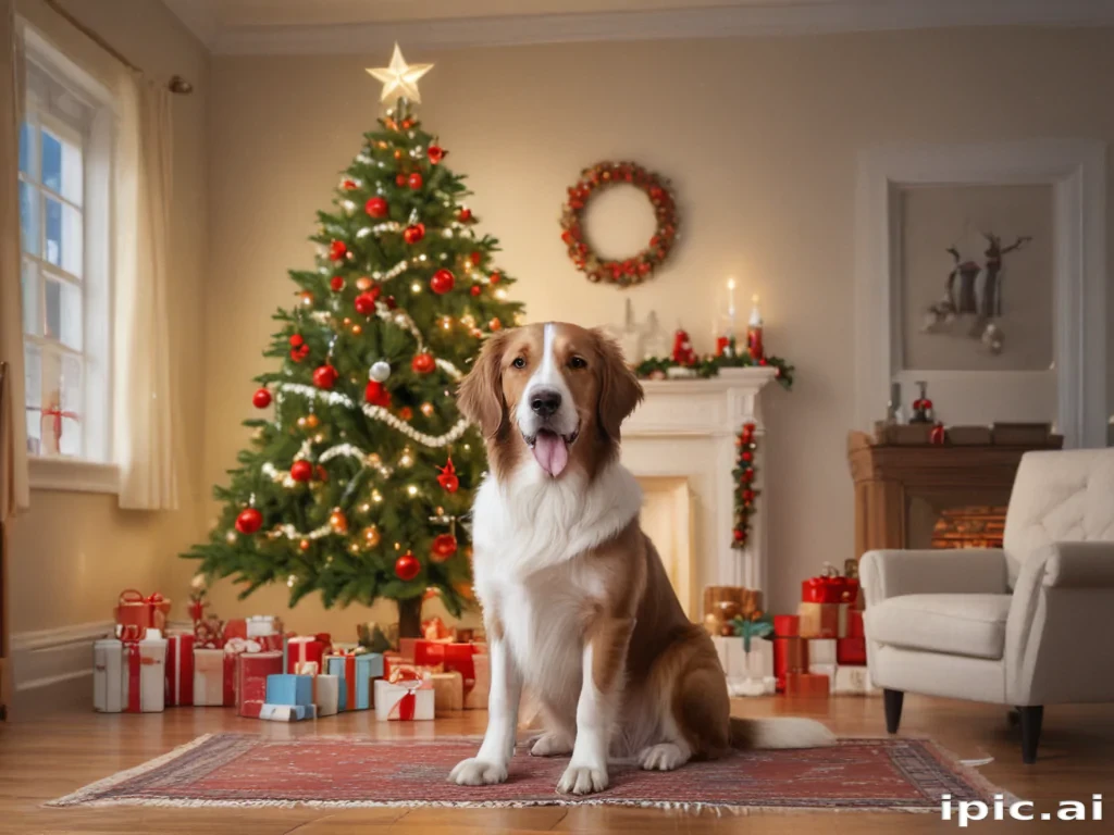christmas dog background