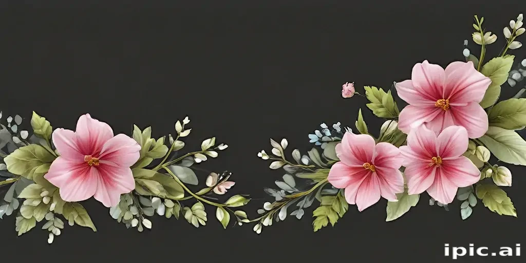 transparent flower border
