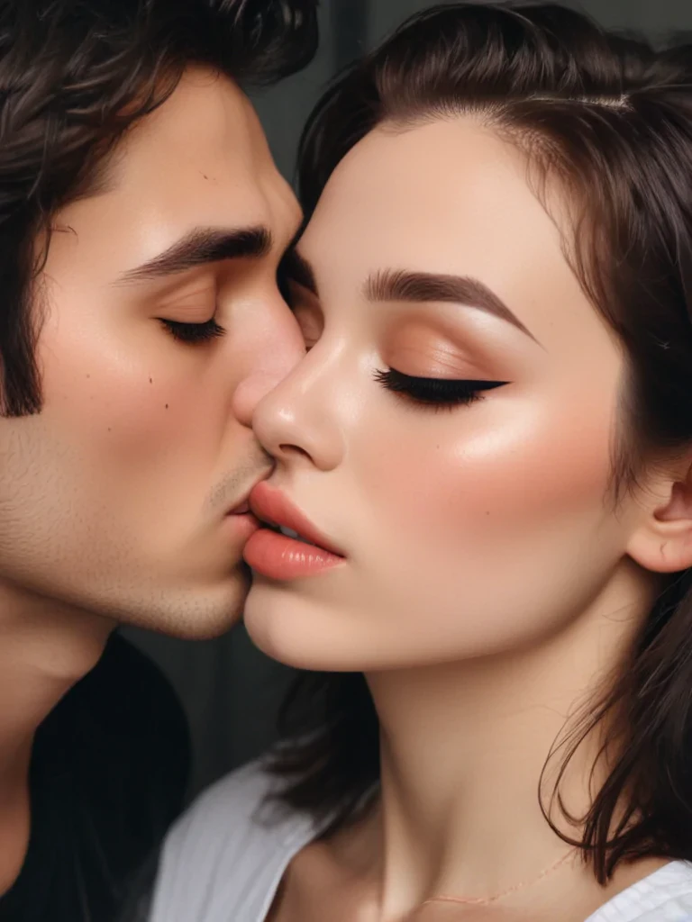 aesthetic kiss