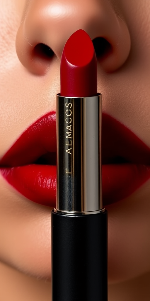 Sultry "Crimson Velvet" lip color exudes confidence with its deep, rich red tone and ultra-matte finish, creating a timeless and sophisticated look that commands attention