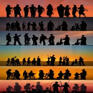 people silhouettes