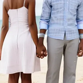 black couple holding hands