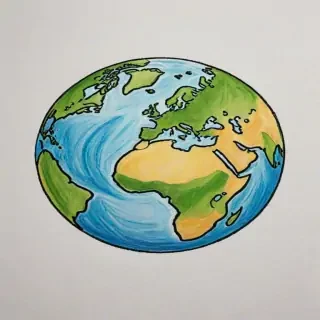 earth cartoon drawing