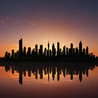 city silhouette png