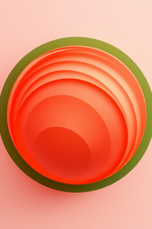 create a 3D abstract globe with smooth gradients in red and orange, surrounded by green rings, shot at f/8, ISO 100, 50mm lens, 4K resolution, top-down view, using a digital camera with HDR settings