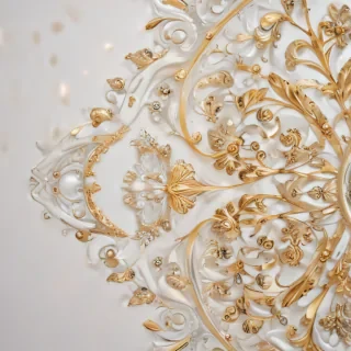 white & gold background