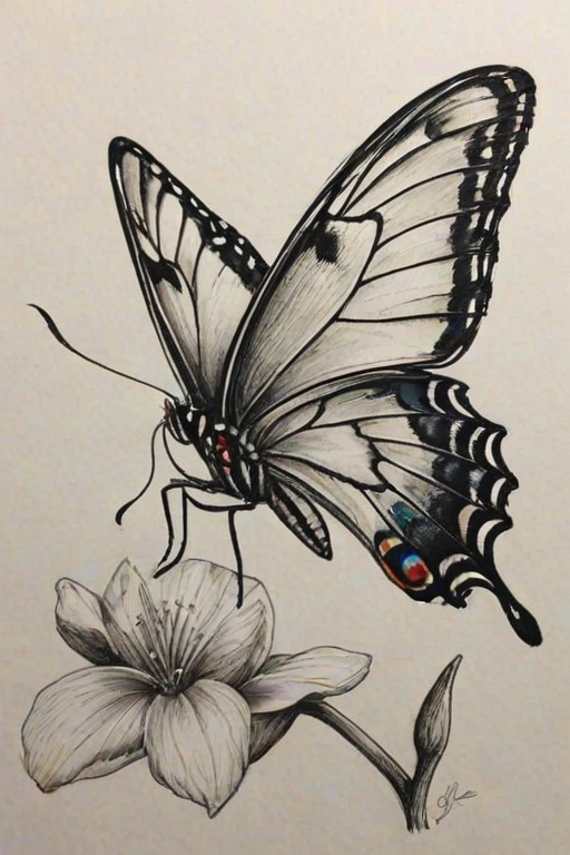 butterfly drawling