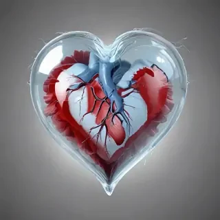 transparent broken heart