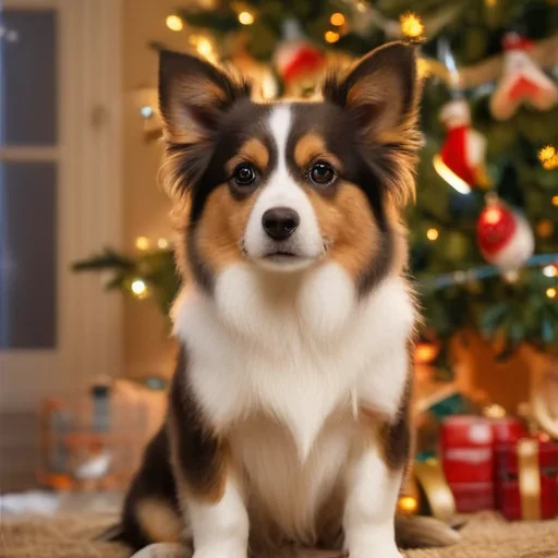 christmas dog wallpaper
