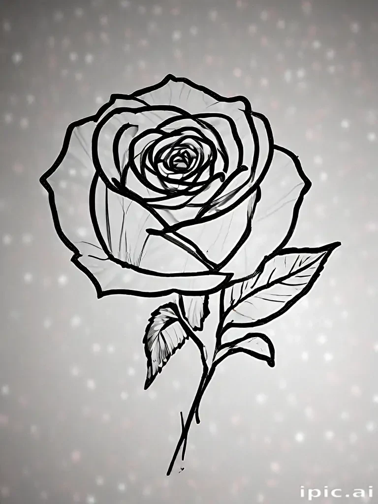 rose outline