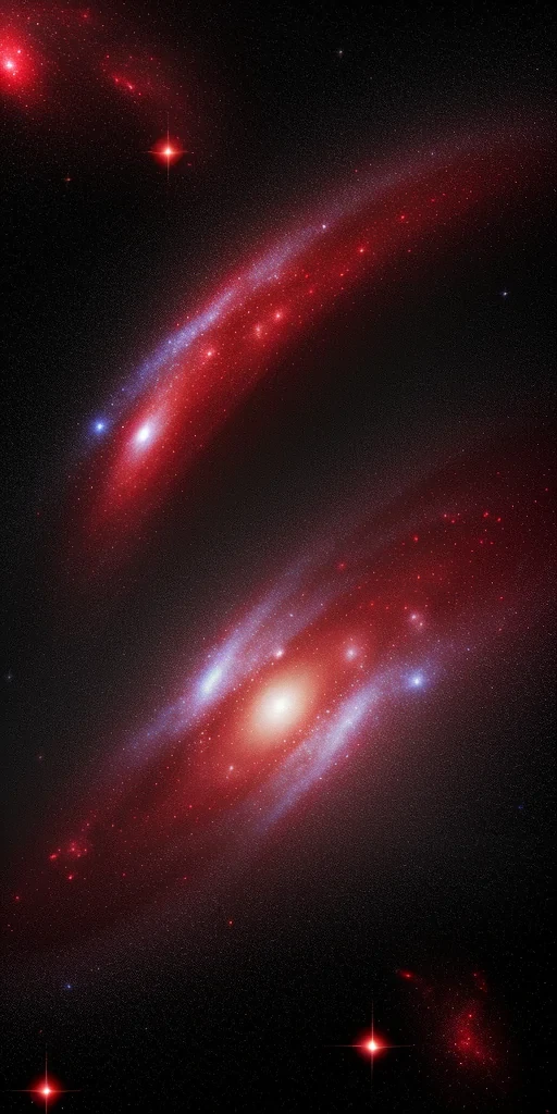 red galaxy wallpaper