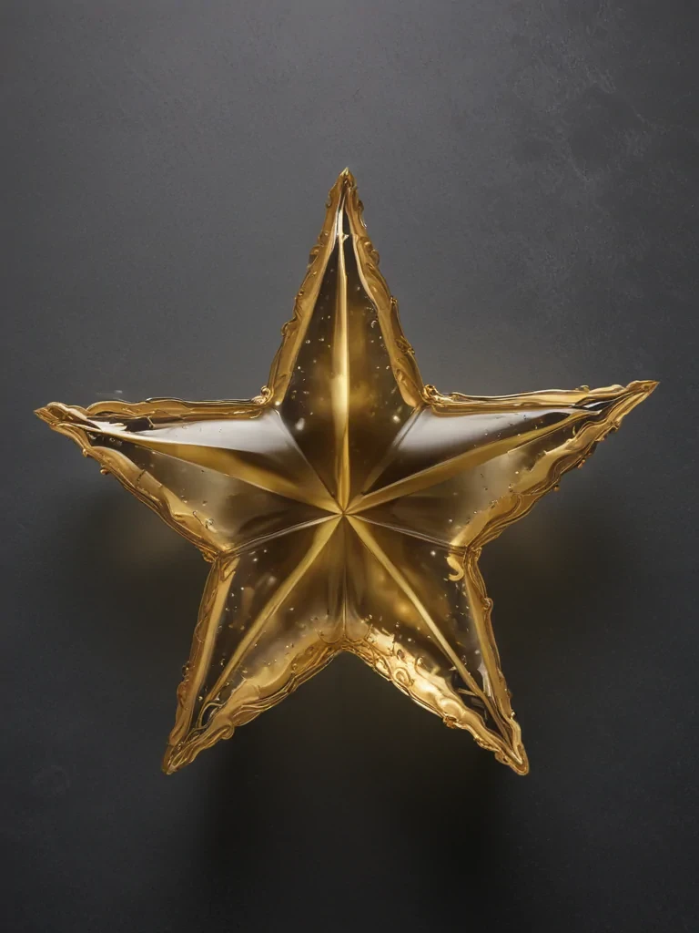 transparent gold star