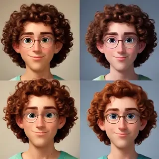 popular male cartoon characters with curly hair