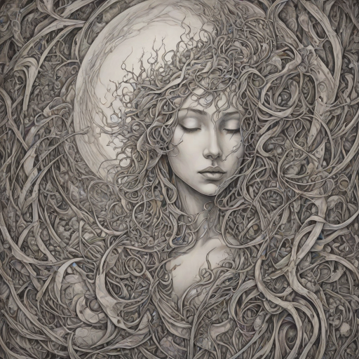 Absence of value and meaning,fantasy art,abstract,outlined,