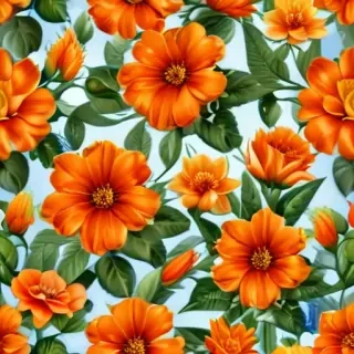 orange flower clipart