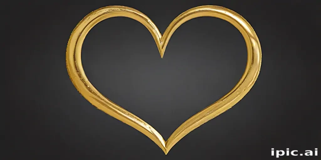 gold heart png