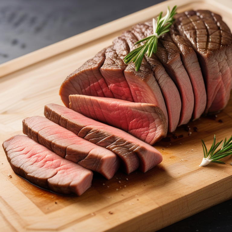 sliced grass fed beef sirloin