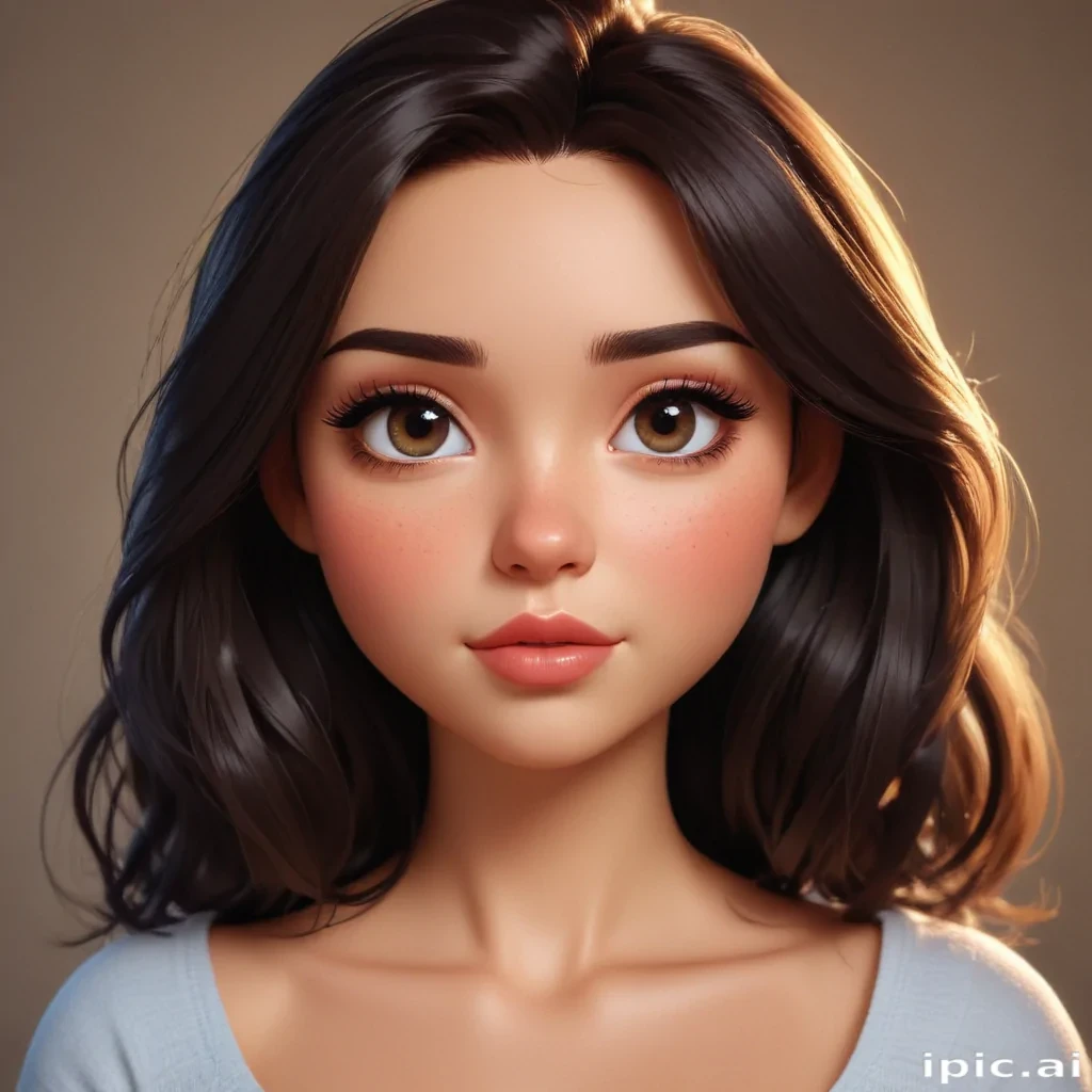 brunette cartoon character