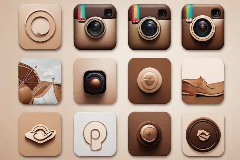 aesthetics brown instagram highlight icons