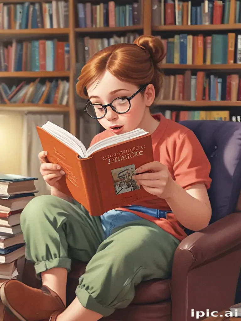 cartoon of reading