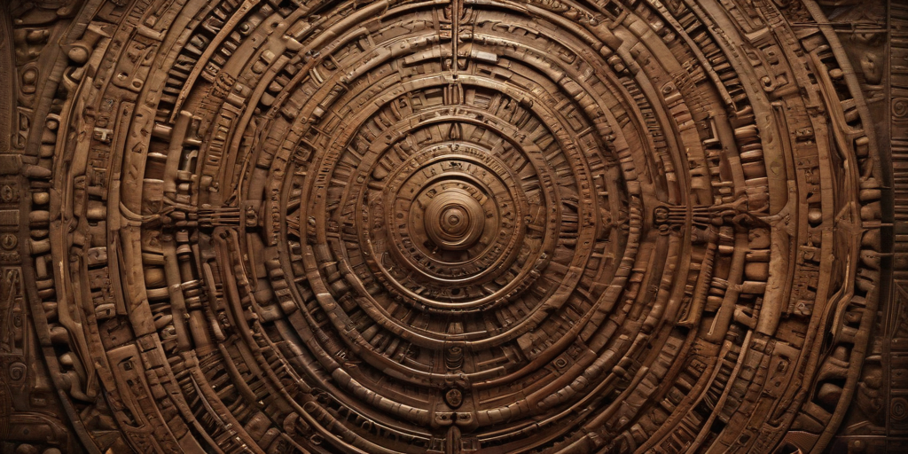 Intricate Patterns and Textures of an Ancient Circular Design in Earthy ...