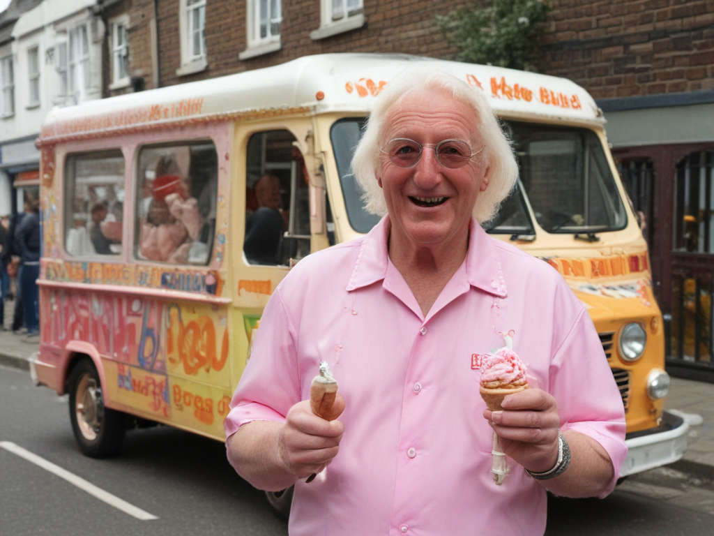 Free Ai Image Generator Jimmy saville ice cream van