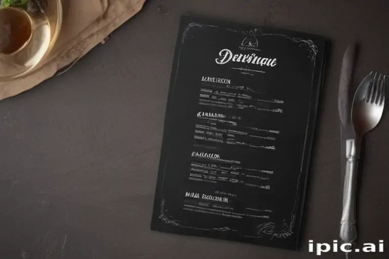 restaurant menu mockup