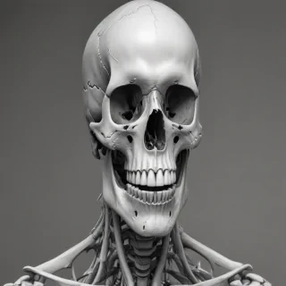 creative skeleton drawing art