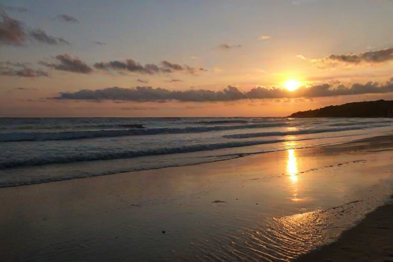 sun set on beach