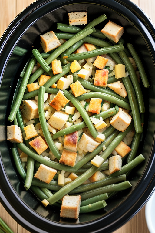 crock pot chicken stuffing green beans
