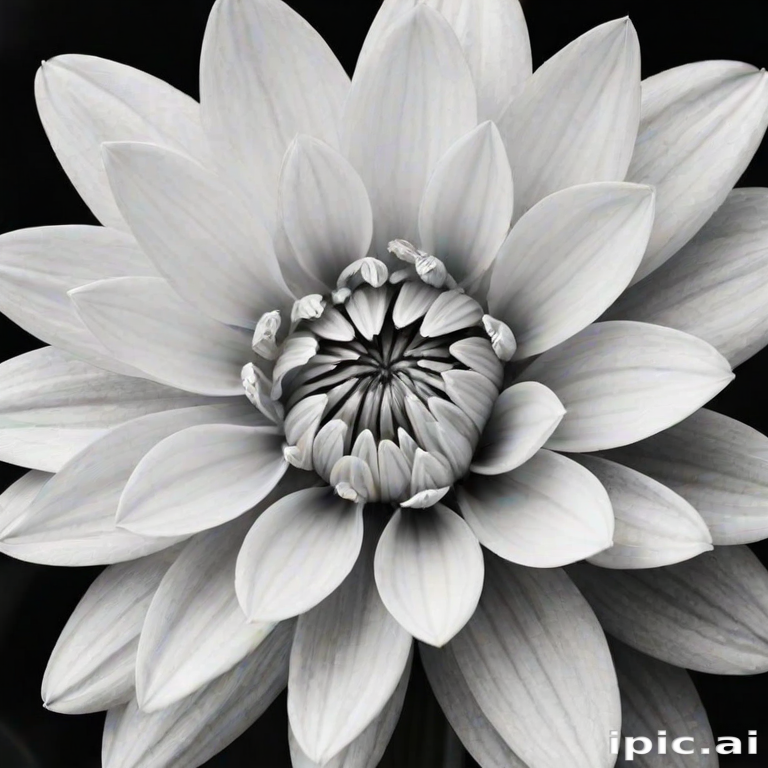 black and white flower