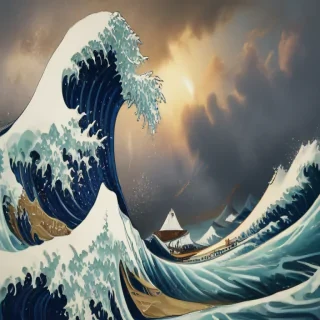 the great wave wallpaper