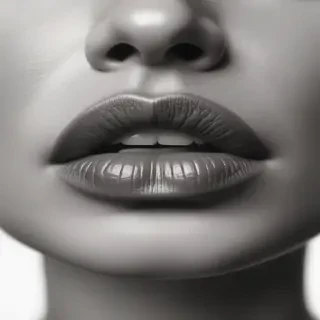 lips black and white clipart