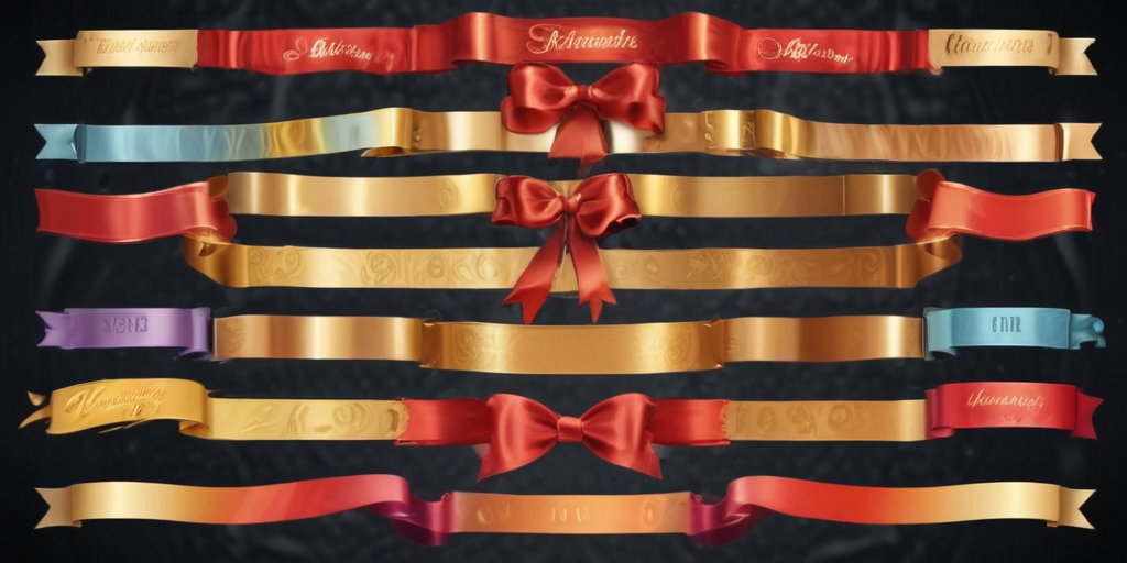 Colorful Ribbons For Events Colorful Decorative Ribbons and Bows for Celebratory Occasions and Events