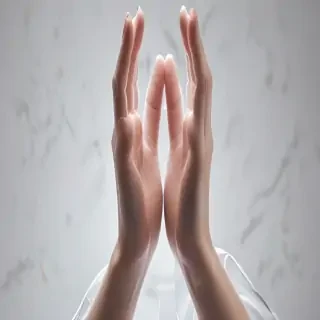 transparent prayer hands