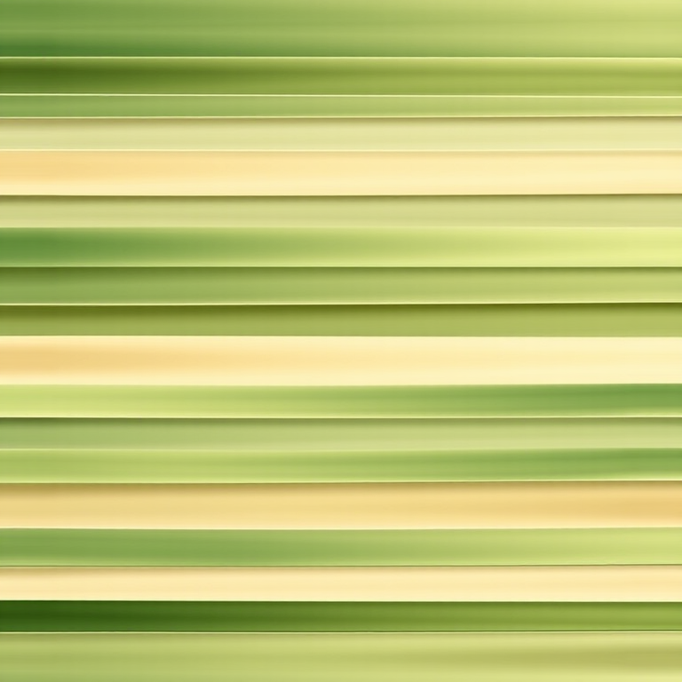 Generate an abstract image of horizontal stripes in varying shades of green and beige with smooth gradients, using a DSLR camera with a 50mm f/1.8 lens, f-stop at f/8, ISO 100, and a shutter speed of 1/125 sec, with a shallow depth of field to enhance color richness and sharpness.