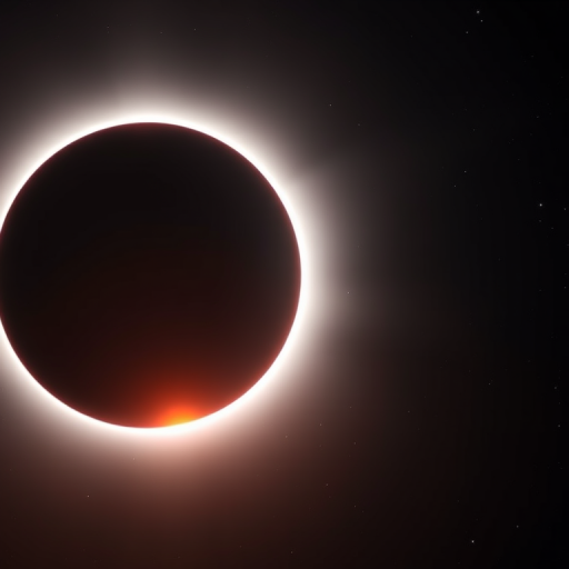 captured during a solar eclipse with a Canon EOS R5 at f/11, ISO 100, shutter speed 1/2000 sec, shot from a wide-angle perspective using a telephoto lens with a smooth bokeh effect, emphasizing the contrast between the dark moon and glowing solar corona against a starry background