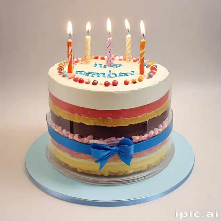 transparent birthday cake