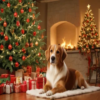 christmas dogs wallpaper