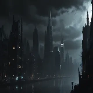 dark city background