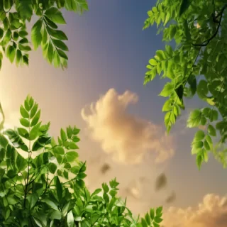 green leaves background