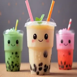 cute boba tea wallpapers