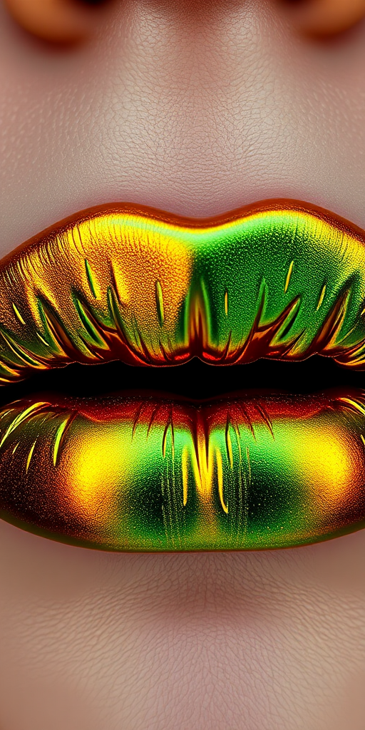 Stunning representation of duochrome green-to-gold lips, showcasing unique color-shifting properties and multidimensional depth
