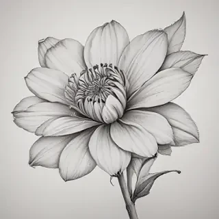 flower drawings pencil