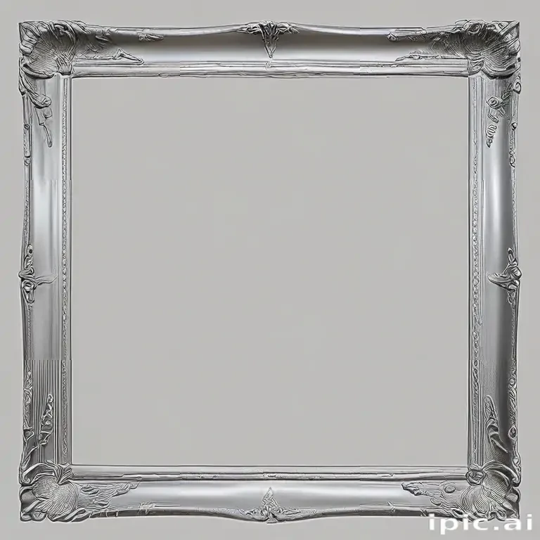 silver picture frame png