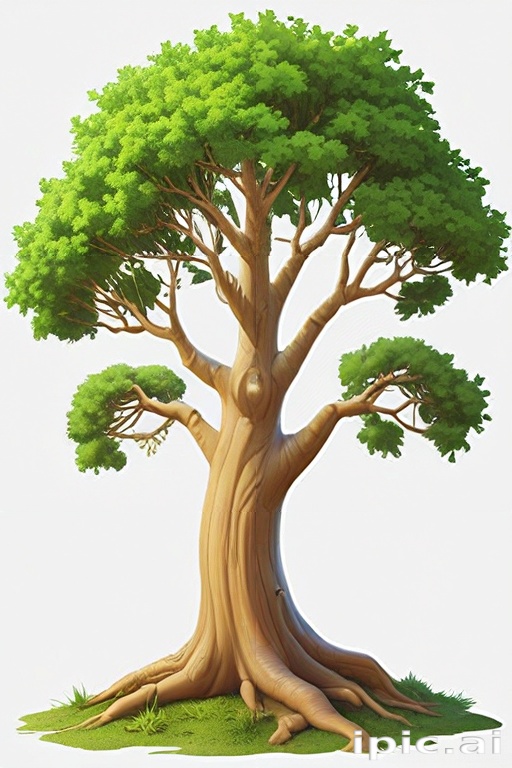 A Majestic Tree with Lush Green Foliage and Sturdy Branches in Nature.