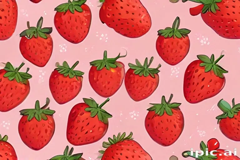 cute strawberry background